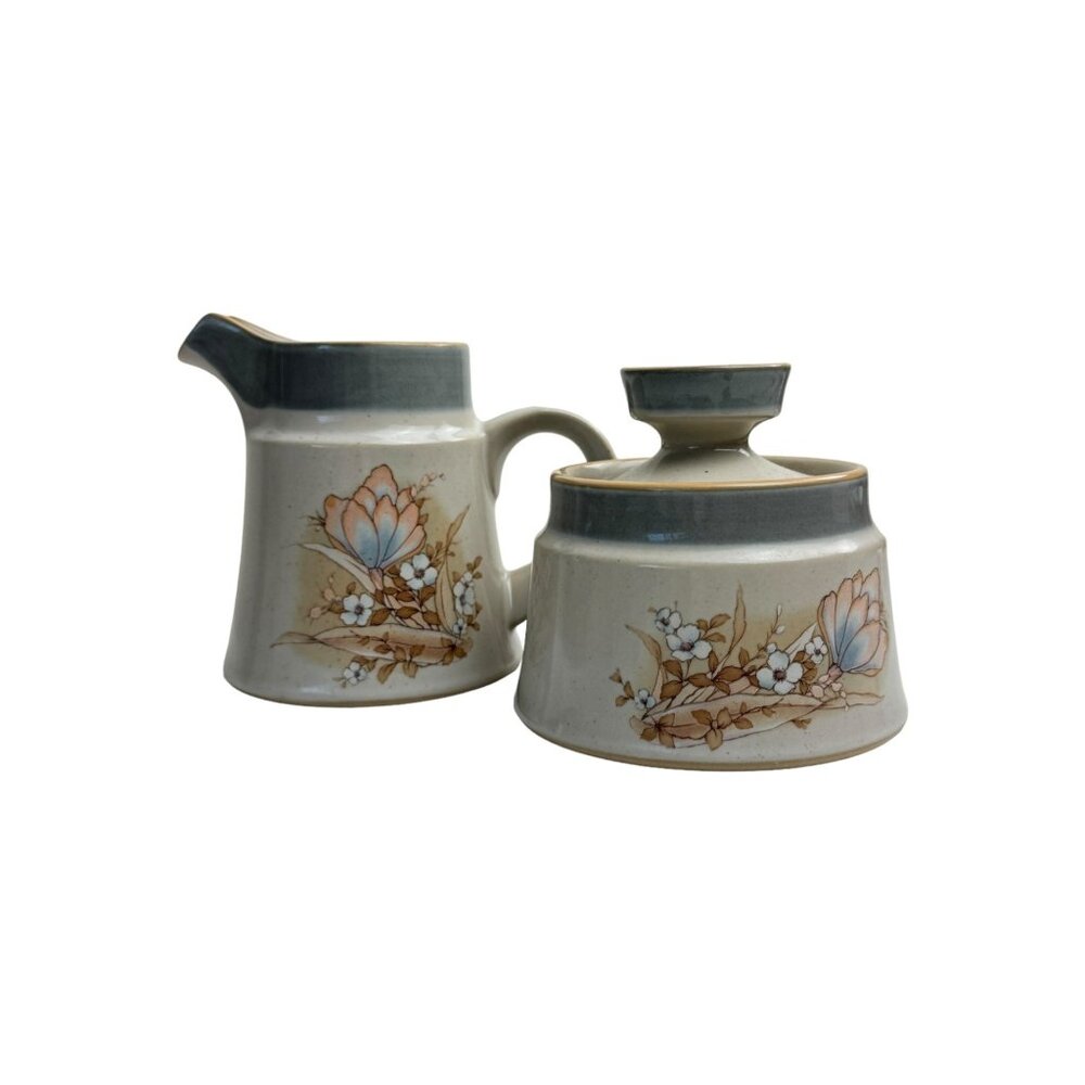 Vintage 1980s Noritake Stoneware Autumn Day Set of 2 Made in Japan